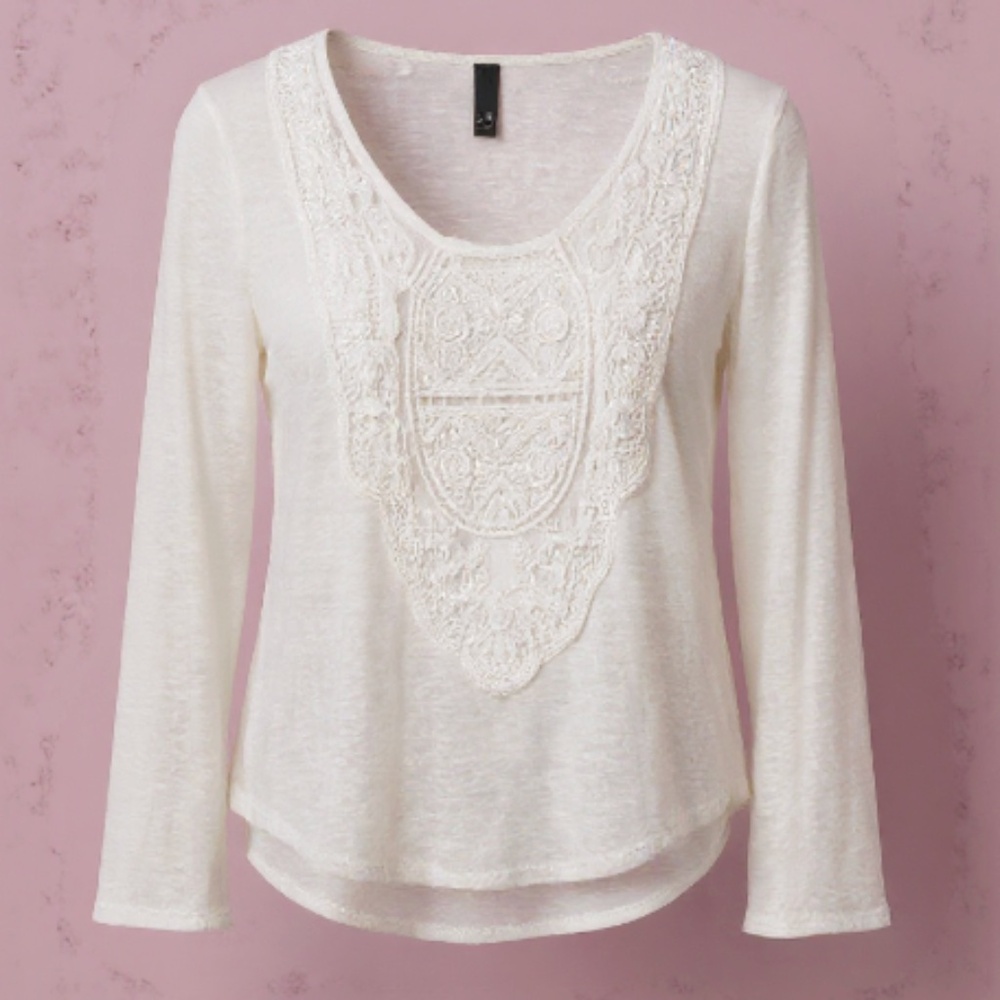 Womens Cream Festival Top